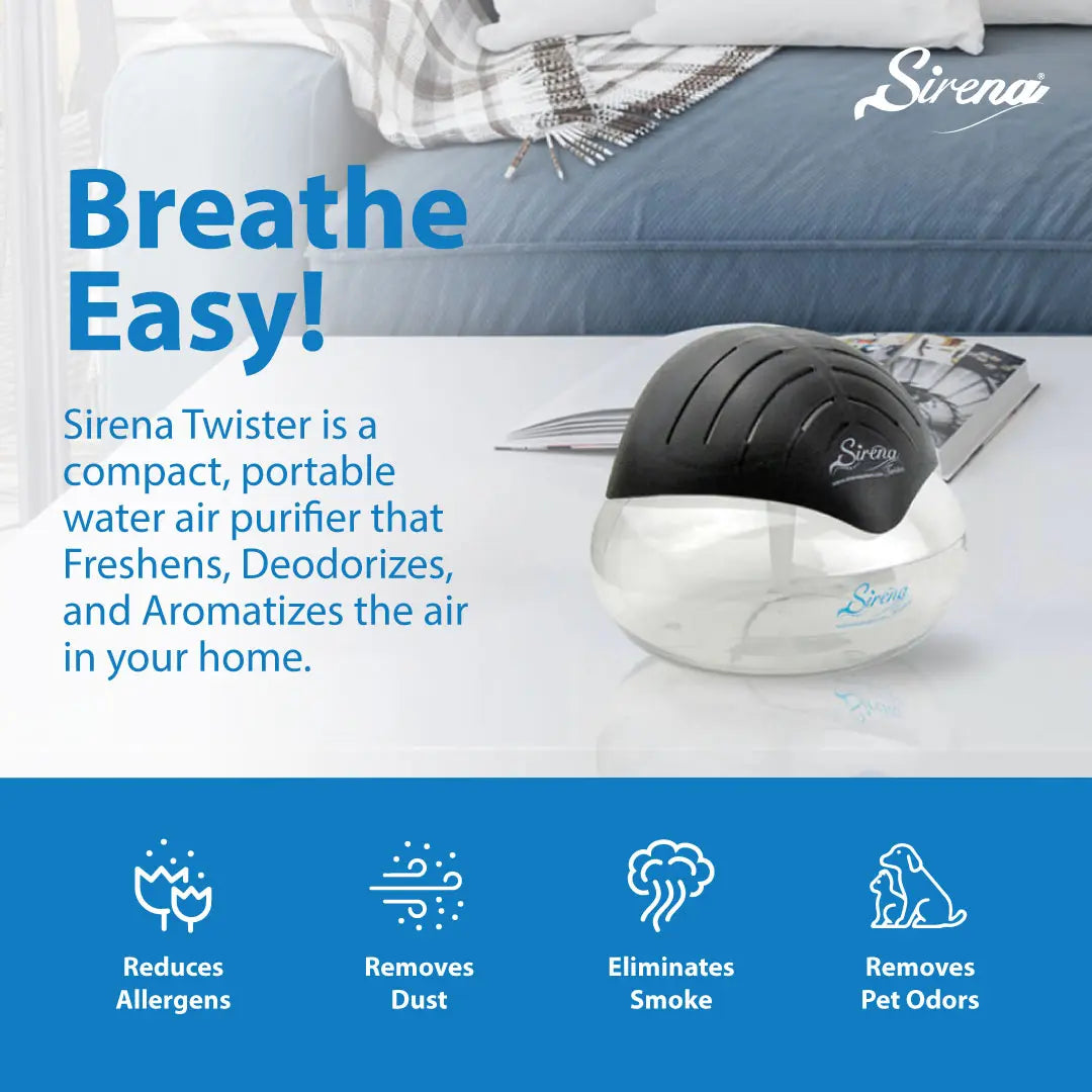 Original Water Air Purifier & Aroma Diffuser with 7-Color LED Light, ETL Certified, Home Air Freshener