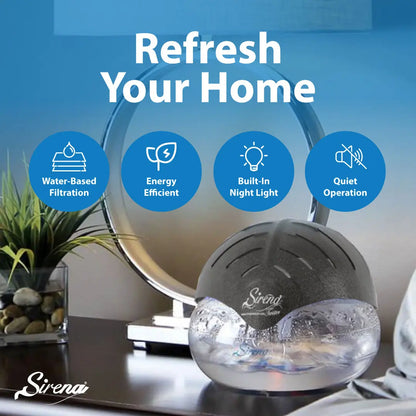 Original Water Air Purifier & Aroma Diffuser with 7-Color LED Light, ETL Certified, Home Air Freshener